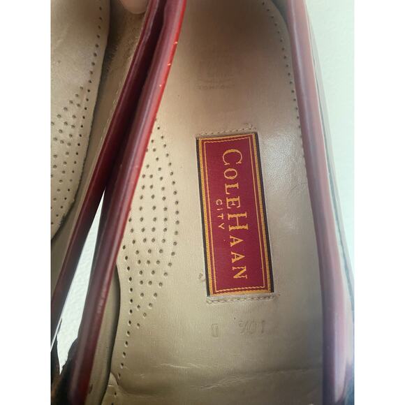 Cole Haan City Red Burgundy Leather Loafers Kiltie Driving Mens 10.5 main image 4